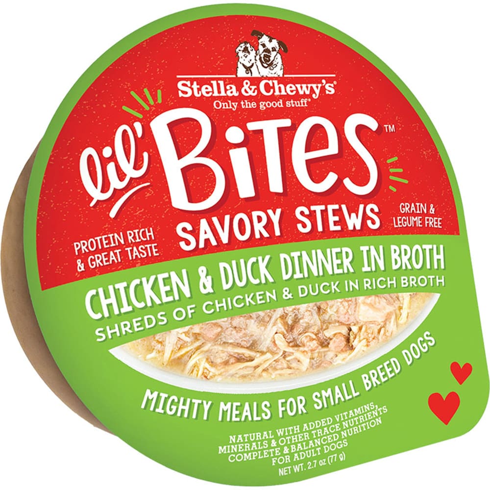 Stella and Chewys Dog Lil Bites Savory Stew Chicken and Duck 2.7Oz. (Case Of 12) - Pet Supplies - Stella and Chewys