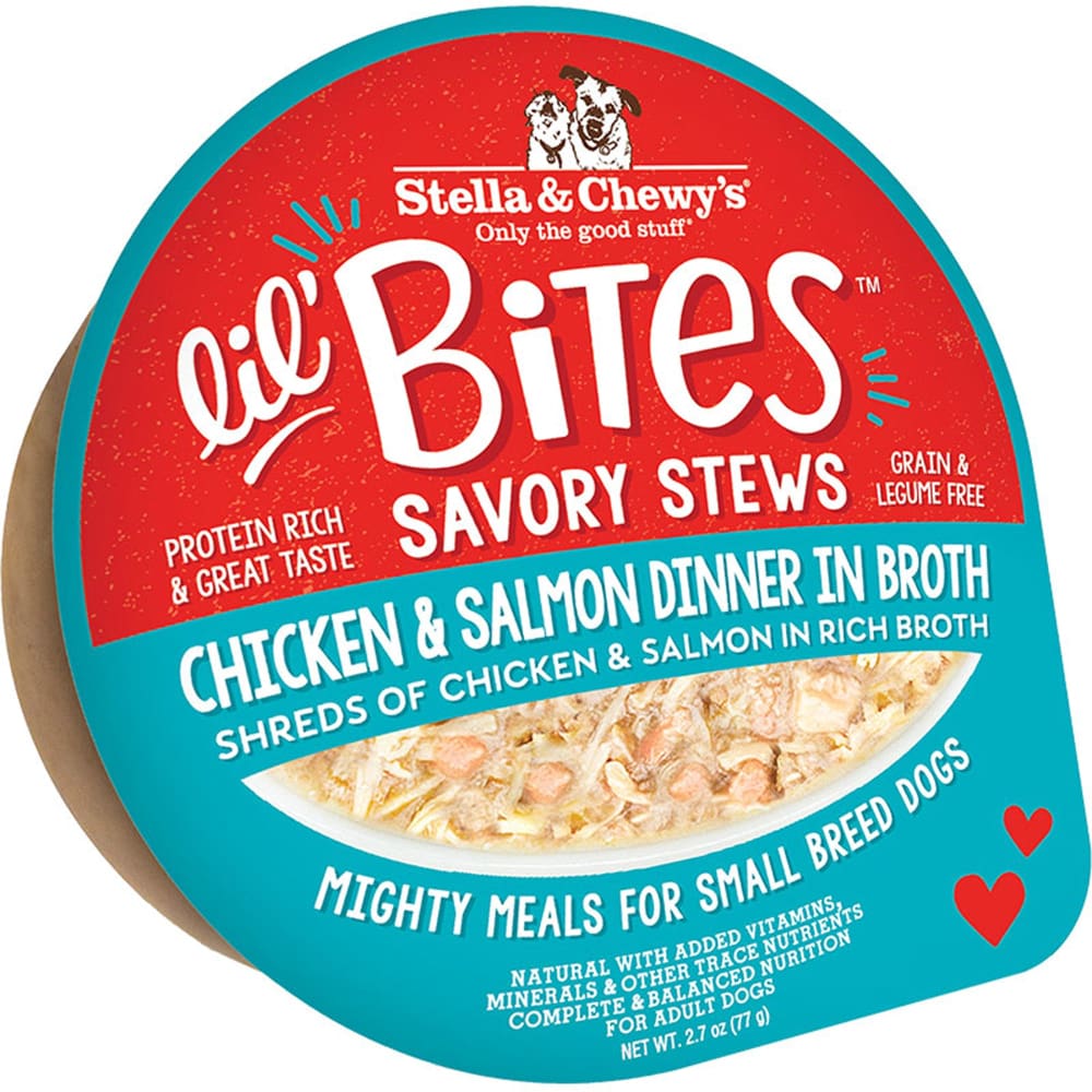 Stella and Chewys Dog Lil Bites Savory Stew Chicken and Salmon 2.7Oz. (Case Of 12) - Pet Supplies - Stella and Chewys