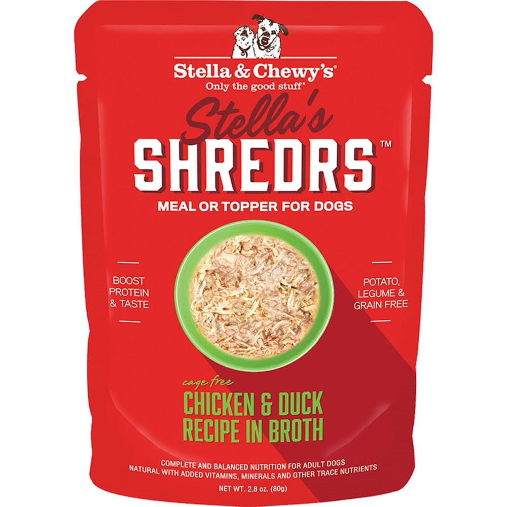 Stella and Chewys Dog Shredrs Chicken and Duck 2.8Oz.(Case Of 24) - Pet Supplies - Stella and Chewys
