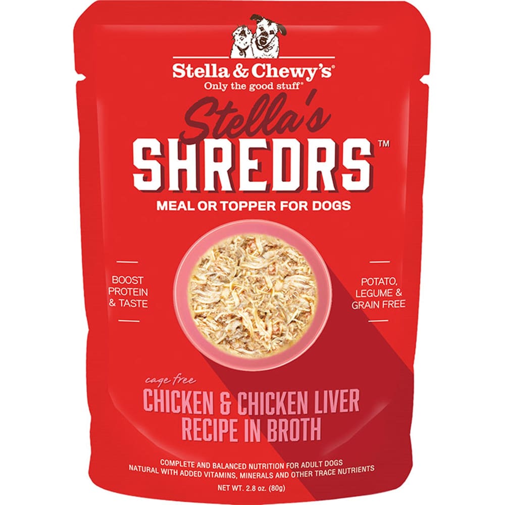 Stella and Chewys Dog Shredrs Chicken and Liver 2.8Oz. (Case Of 24) - Pet Supplies - Stella and Chewys