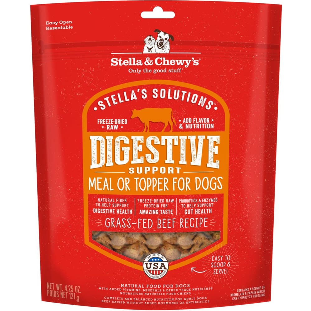 Stella and Chewys Dog Solutions Digestive Support Beef 4.25Oz - Pet Supplies - Stella and Chewys
