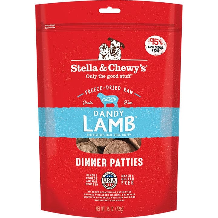 Stella and Chewys Freeze Dried Dandy Lamb Dinner Patties Raw Dog Food 25 Oz - Pet Supplies - Stella and Chewys