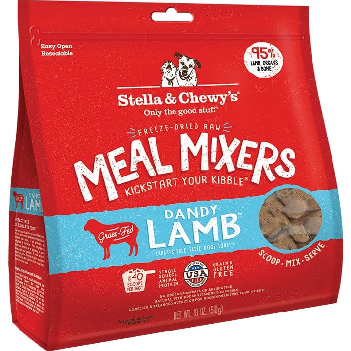 Stella and Chewys Freeze Dried Raw Dandy Lamb Meal Mixers Grain-Free Dog Food Topper 18 Oz - Pet Supplies - Stella and Chewys