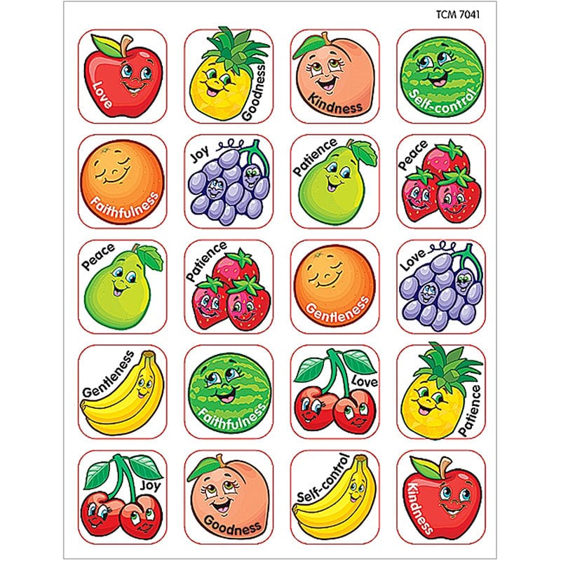 Stickers Fruit Of The Spirit (Pack of 12) - Inspirational - Teacher Created Resources