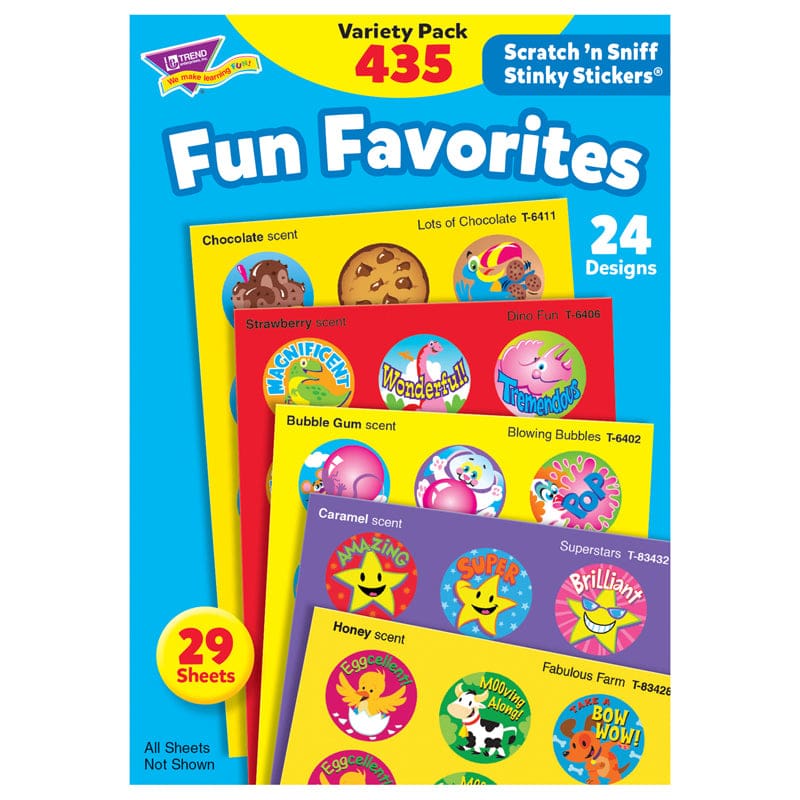 Stinky Stickers Fun Favorites 435Pk Jumbo Acid-Free Variety Pk (Pack of 2) - Stickers - Trend Enterprises Inc.