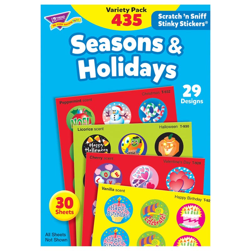 Stinky Stickers Seasons & 435/Pk Holidays Jumbo Variety (Pack of 2 ...
