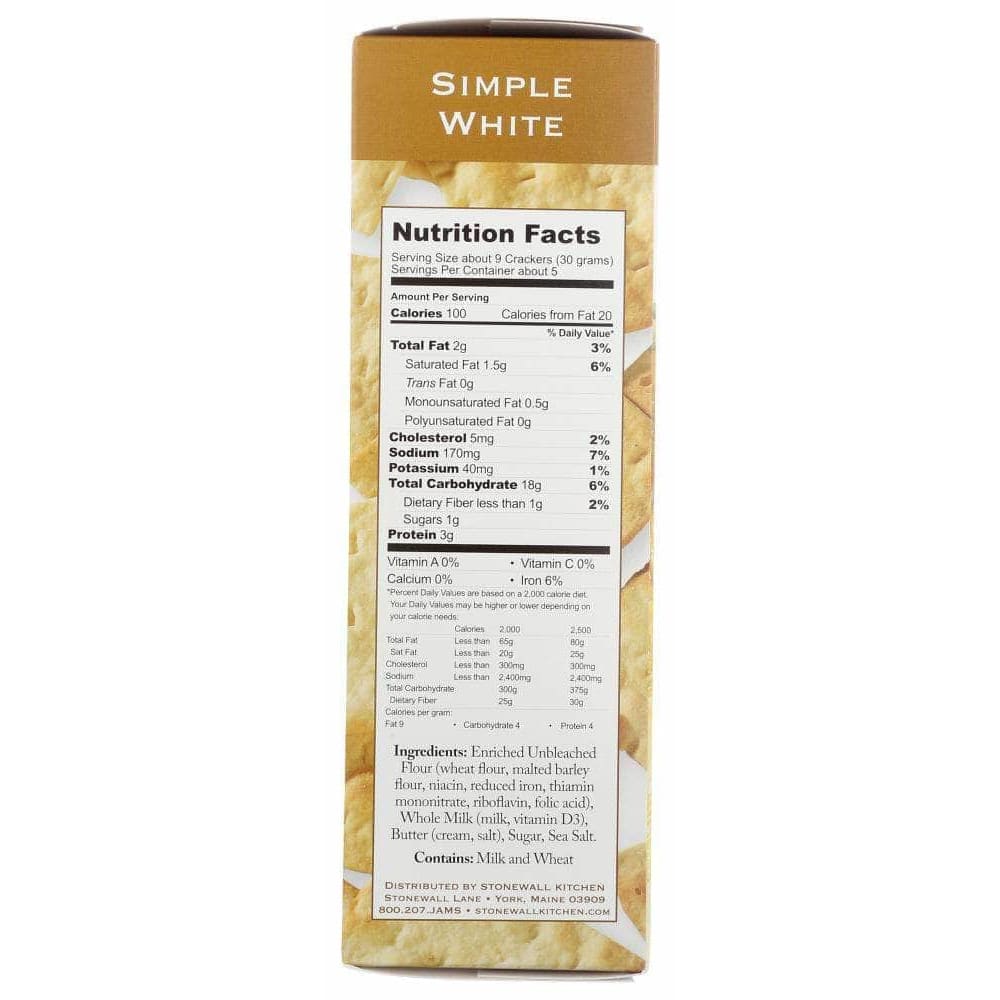 Stonewall Kitchen Stonewall Kitchen Cracker Simple Whte (5.00 Oz)