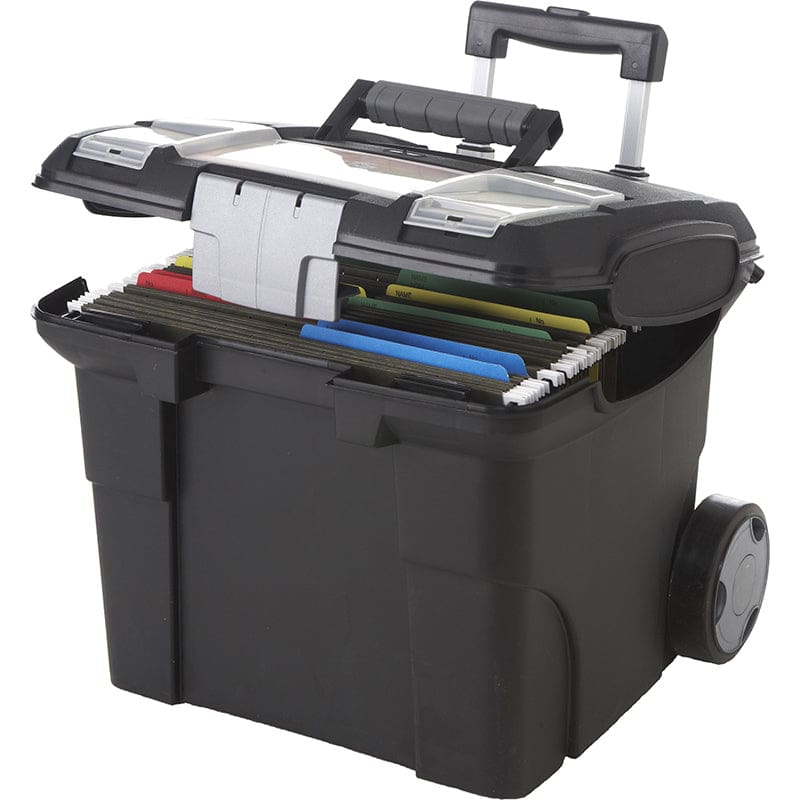 Storex Portable File Box On Wheels - Storage - Storex Industries