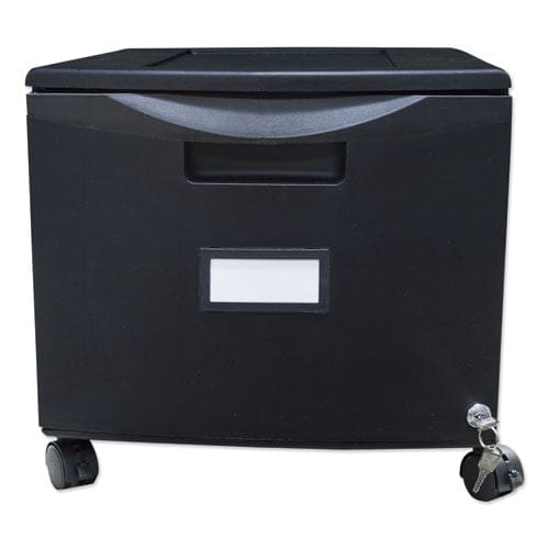 Storex Single-drawer Mobile Filing Cabinet 1 Legal/letter-size File Drawer Black 14.75 X 18.25 X 12.75 - Furniture - Storex