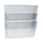 Storex Wall File 3 Sections Legal Size 16 X 4 X 14 Clear 3/set - Office - Storex