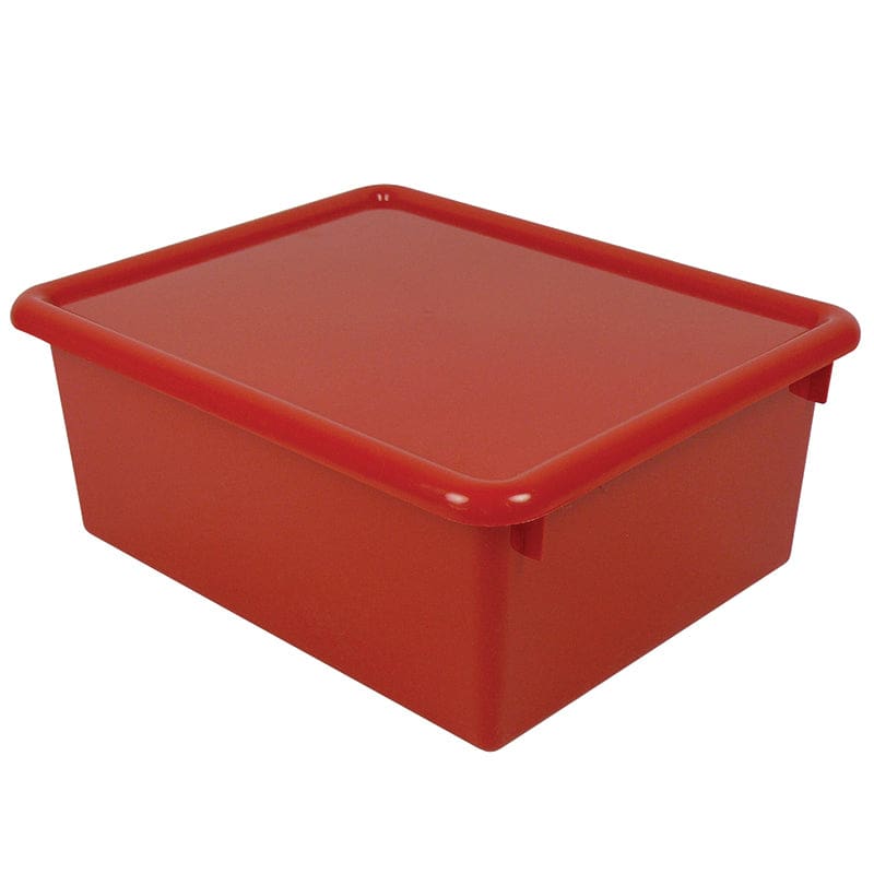 Stowaway Red Letter Box With Lid 13-1/2 X 10-3/4 X 5-3/8 (Pack of 6) - Storage Containers - Romanoff Products