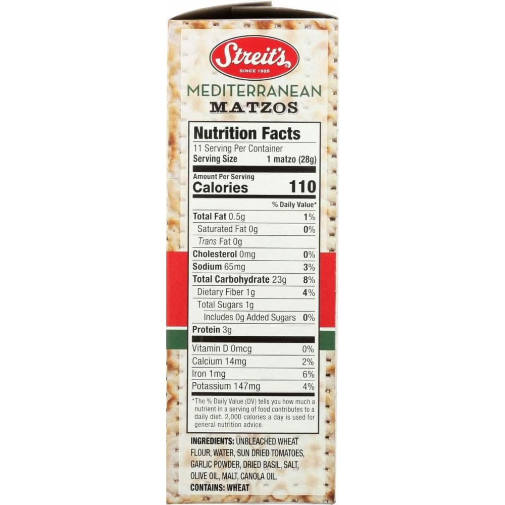 STREITS Streits Mediterranean Matzo, 11 Oz