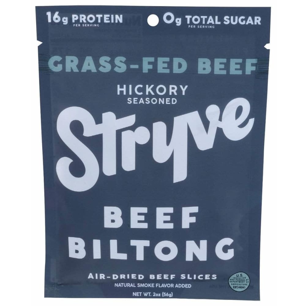 STRYVE PROTEIN SNACKS Stryve Protein Snacks Biltong Grass Fed Hickory Seasoned, 2 Oz