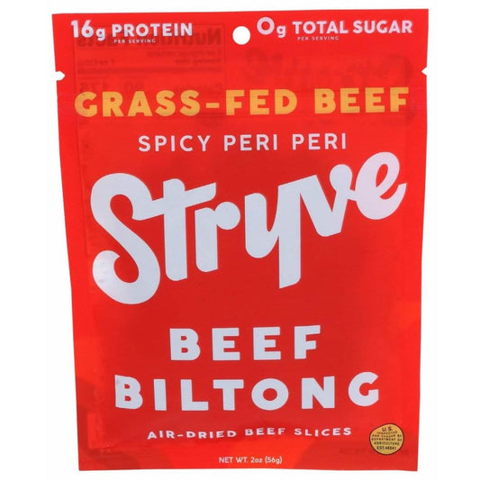STRYVE PROTEIN SNACKS Stryve Protein Snacks Biltong Grass Fed Peri Peri, 2 Oz