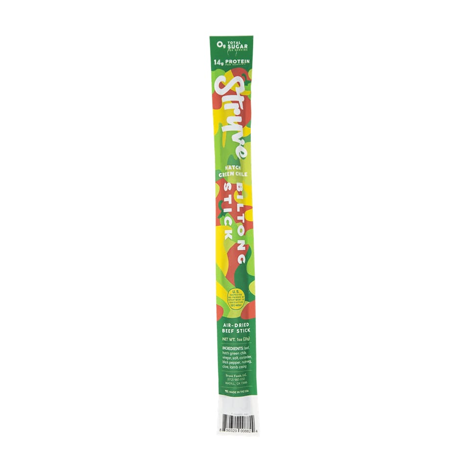 STRYVE PROTEIN SNACKS STRYVE PROTEIN SNACKS Biltong Stick Hatch Green Chile, 1 oz