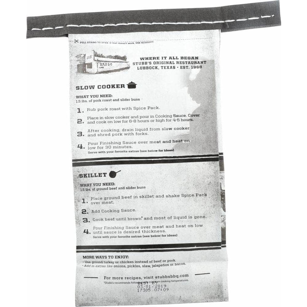 Stubbs Stubbs Bar-B-Q Slider Sauce, 12 oz