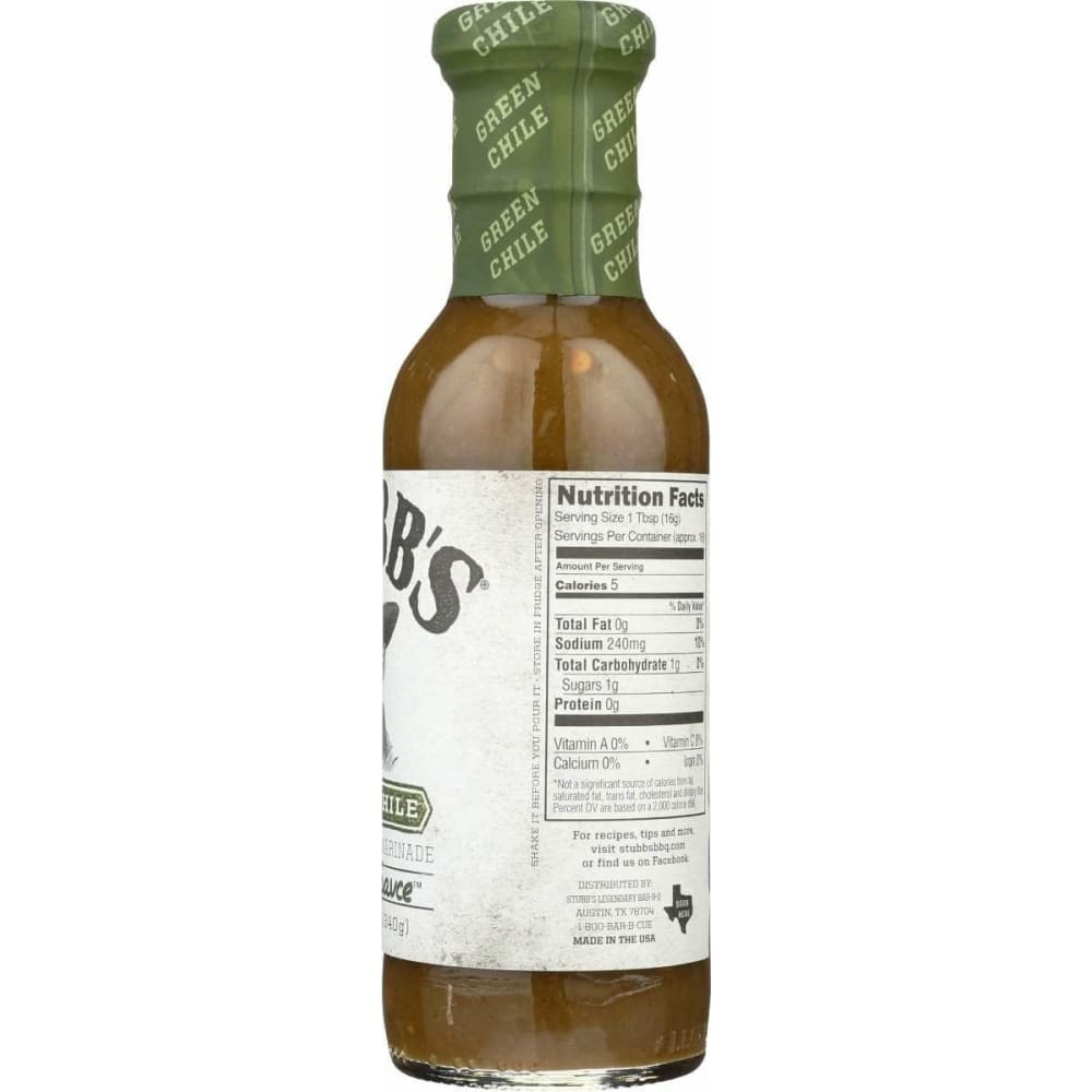 STUBBS Stubbs Green Chile Anytime Sauce, 12 Oz