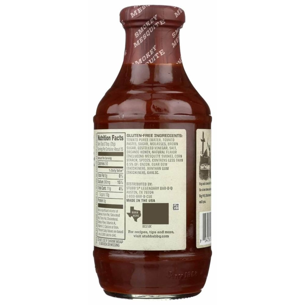 STUBBS Stubbs Sauce Bbq Smky Mesquite, 18 Oz