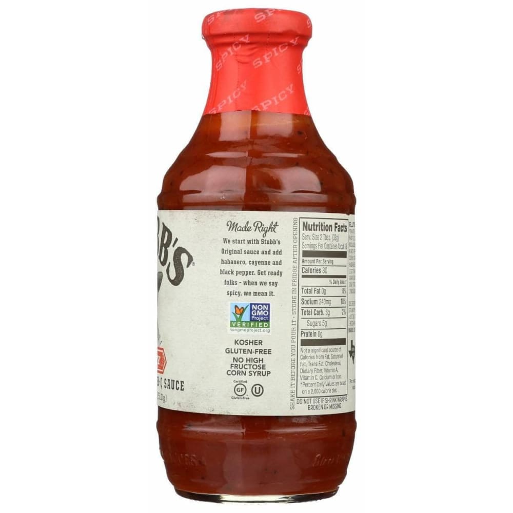 STUBBS Stubbs Sauce Bbq Spicy, 18 Oz