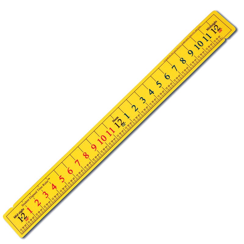 Student Elapsed Time Ruler (Pack of 12) - Rulers - Learning Advantage
