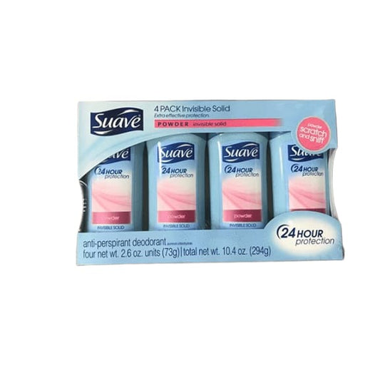 Suave Invisible Solid Powder Antiperspirant Deodorant 4 pk./2.6 oz. - ShelHealth.Com