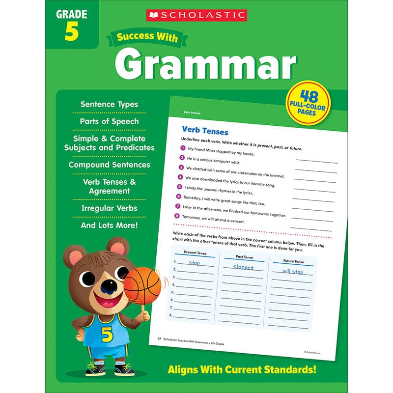 Success With Grammar Gr 5 (Pack of 8) - Grammar Skills - Scholastic Teaching Resources