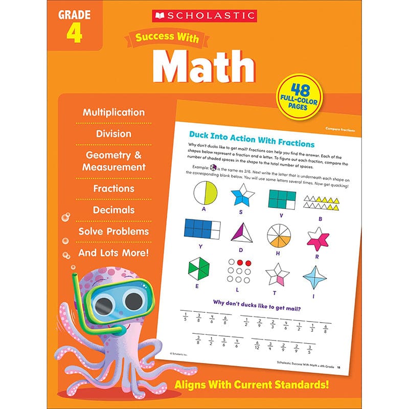 Success With Math Gr 4 (Pack of 8) - Activity Books - Scholastic Teaching Resources