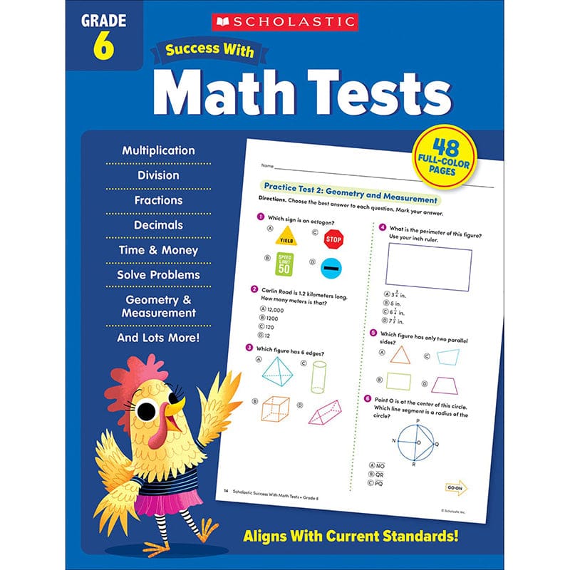 Success With Math Tests Gr 6 (Pack of 8) - Activity Books - Scholastic Teaching Resources