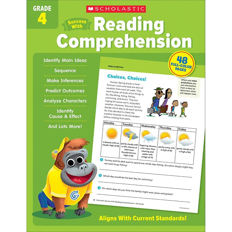 Success with Reading Comprehen Gr 4 (Pack of 8) - Comprehension - Scholastic Teaching Resources