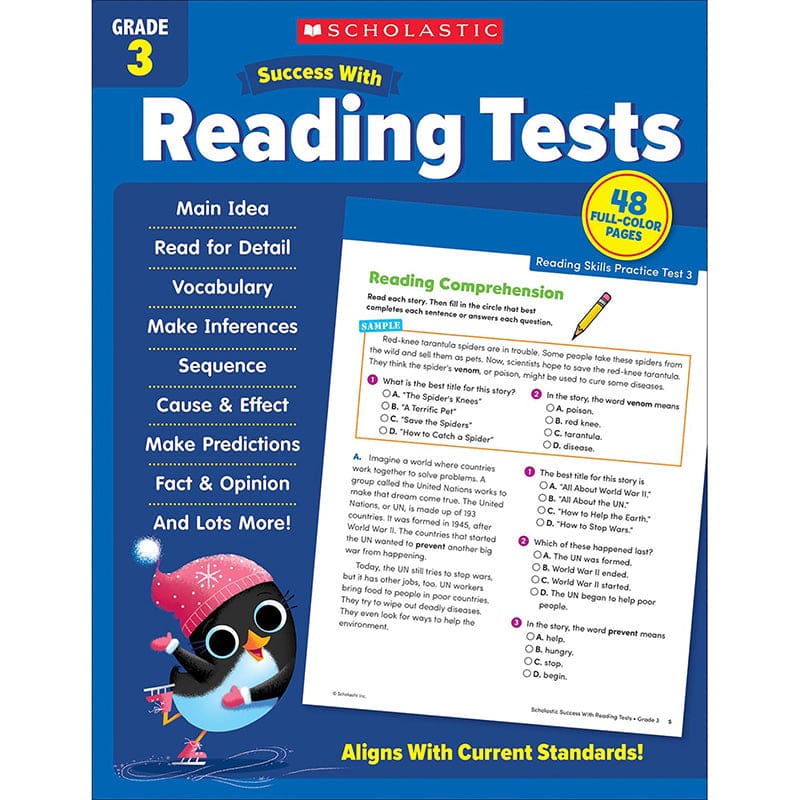 Success With Reading Tests Gr 3 (Pack of 8) - Reading Skills - Scholastic Teaching Resources