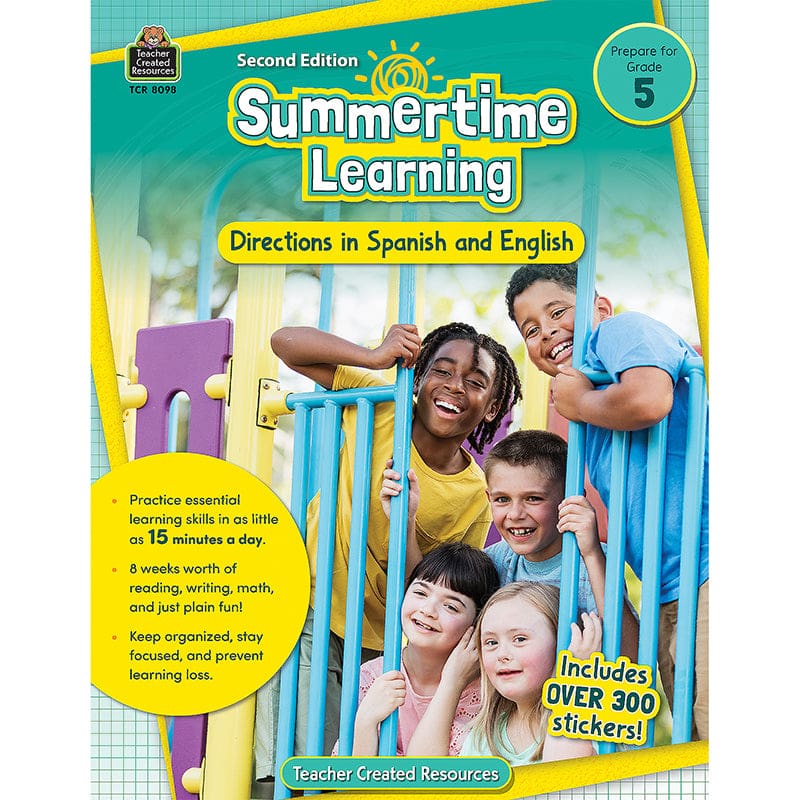 Summertime Learning Gr 5 2Nd Ed English & Spanish Directions (Pack of 6) - Skill Builders - Teacher Created Resources
