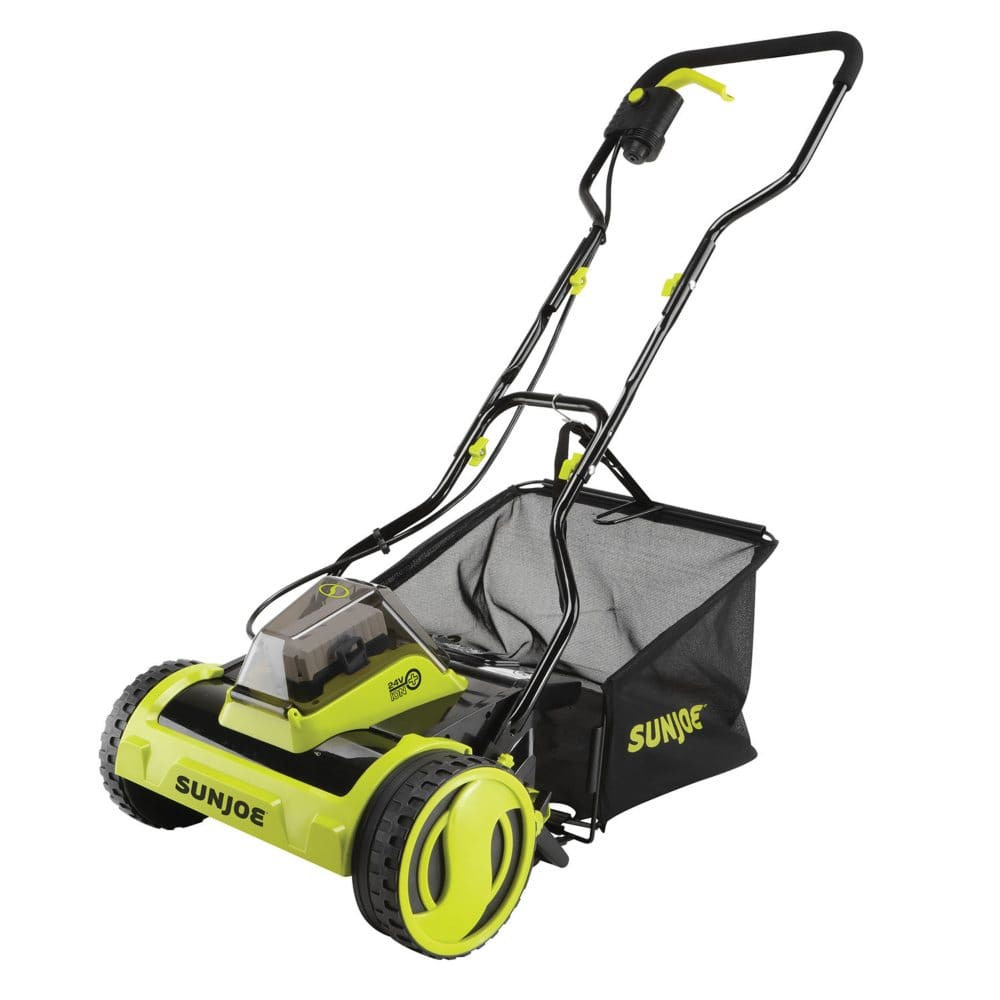 Sun Joe 24V-CRLM15 24-Volt iON+ Cordless Push Reel Mower Kit - Lawn Mowers - Sun Joe