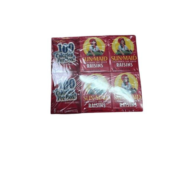Sun-Maid Sun-Dried Raisin, 6 pk./1 oz. - ShelHealth.Com