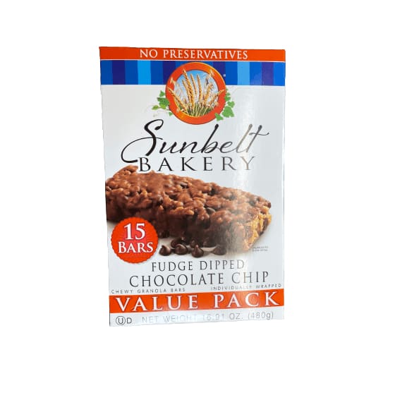 Sunbelt Sunbelt Bakery Chewy Granola Bars, Fudge Dipped Chocolate Chip, 15 Ct, 16.91 Oz