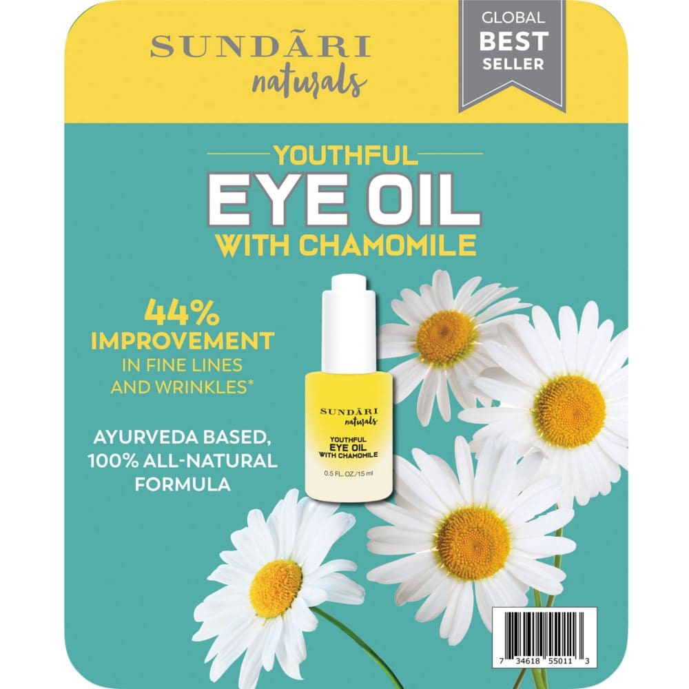 SUNDARI Youthful Eye Oil with Chamomile (0.5 fl. oz.) - Skin Care - SUNDARI Youthful