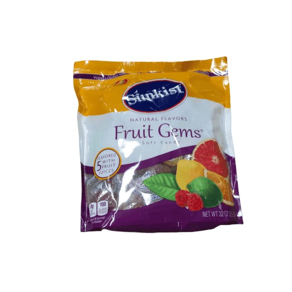 Sunkist Fruit Gems Soft Candy, Assorted Natural Flavors, 2-lb - ShelHealth.Com