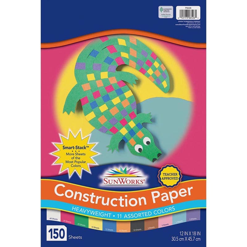 Sunworks Construction 150 Sht 12X18 Paper Smart Stack (Pack of 2) - Construction Paper - Dixon Ticonderoga Co - Pacon