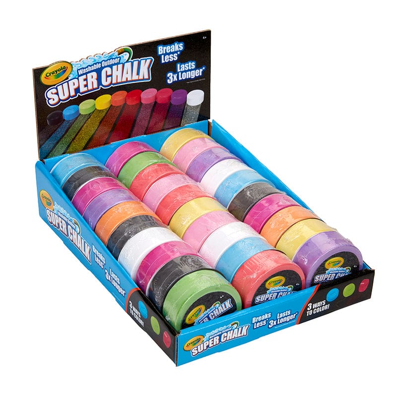 Super Chalk Tray 30Ct Washable Outdoor - Chalk - Crayola LLC