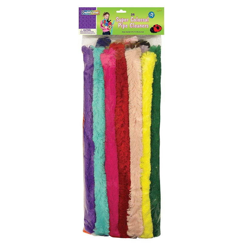Super Colossal Stems Assorted 24/Pk (Pack of 2) - Chenille Stems - Dixon Ticonderoga Co - Pacon