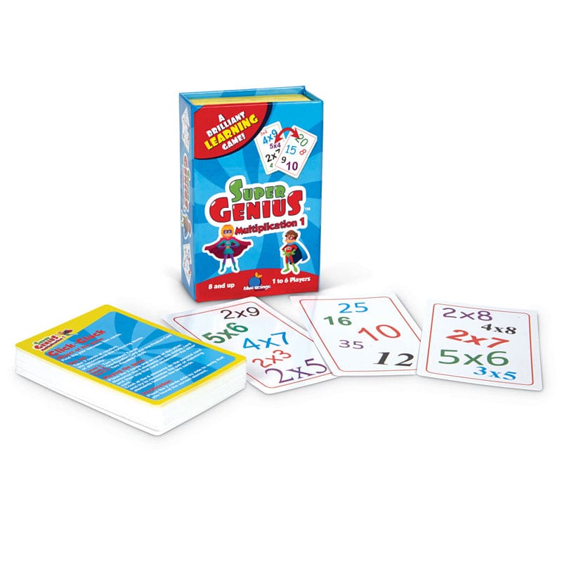 Super Genius Multiplication 1 (Pack of 3) - Card Games - Blue Orange Usa