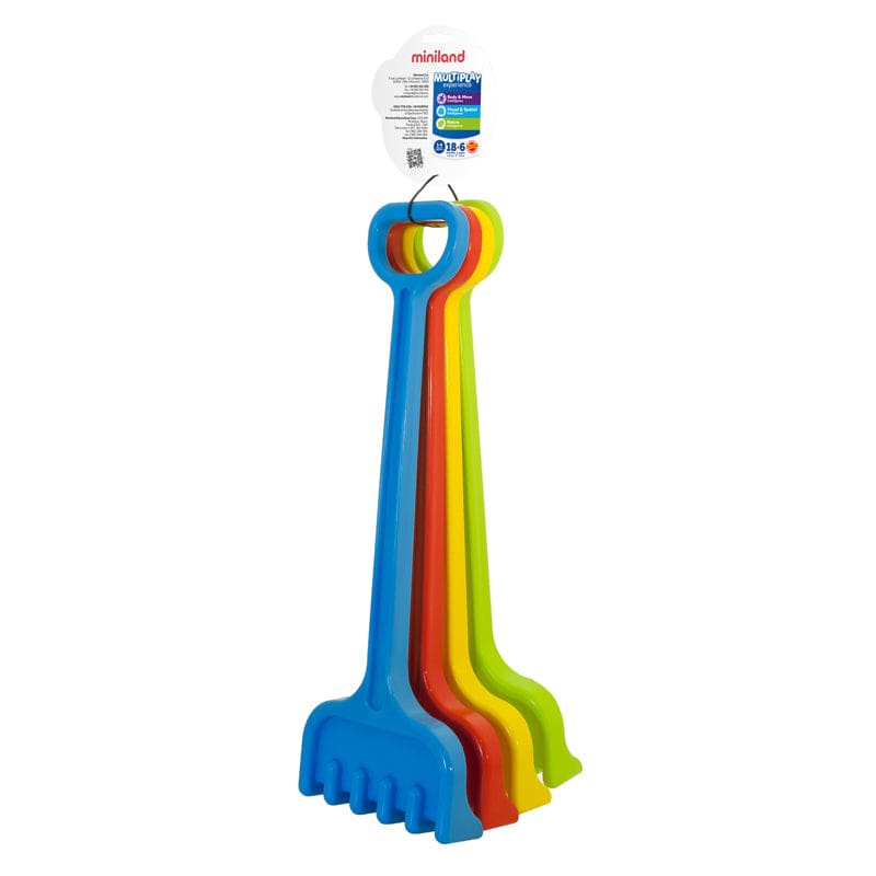 Super Rakes 4-Pack - Sand & Water - Miniland Educational Corporation