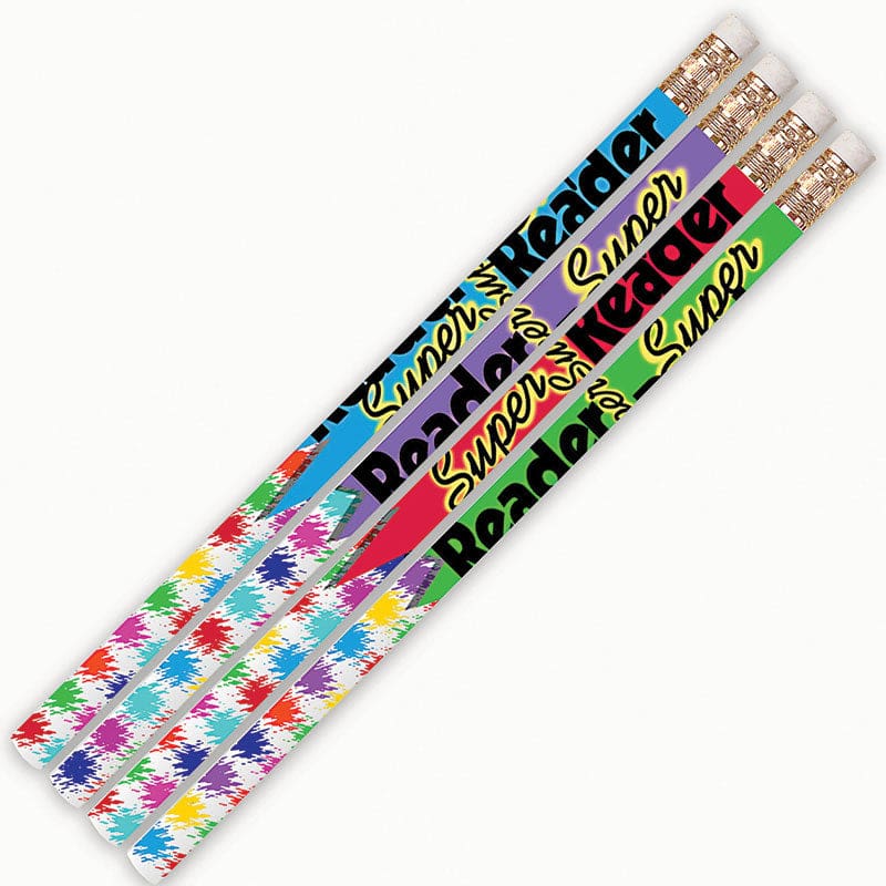 Super Reader 12Pk Motivational Fun Pencils (Pack of 12) - Pencils & Accessories - Musgrave Pencil Co Inc