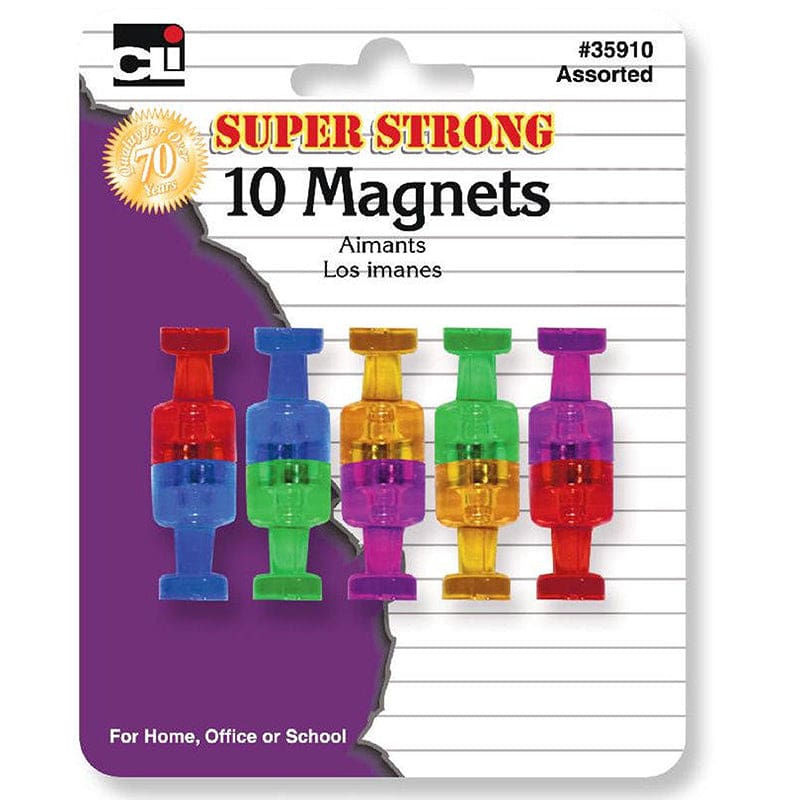 Super Strong Magnets 10 Pack (Pack of 12) - Fasteners - Charles Leonard