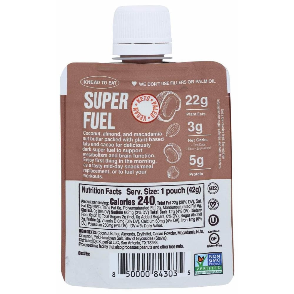 SUPERFAT Grocery > Snacks SUPERFAT: Cacao Coconut Nut Butter, 1.5 oz