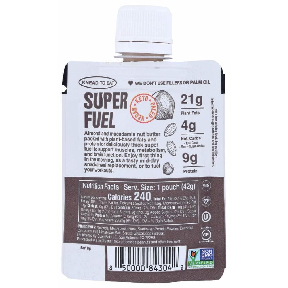 SUPERFAT Grocery > Pantry SUPERFAT: Protein Keto Nut Butter, 1.5 oz