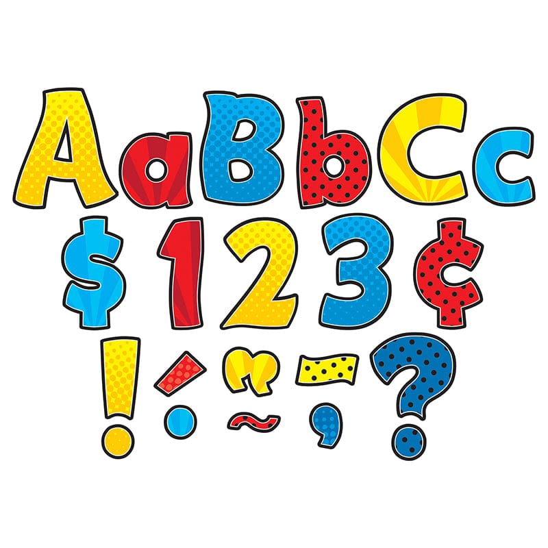 Superhero Funtastic 4In Letters Combo Pack (Pack of 6) - Letters - Teacher Created Resources