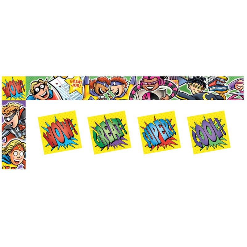 Superheroes All Around The Board Trimmer (Pack of 10) - Border/Trimmer - North Star Teacher Resource