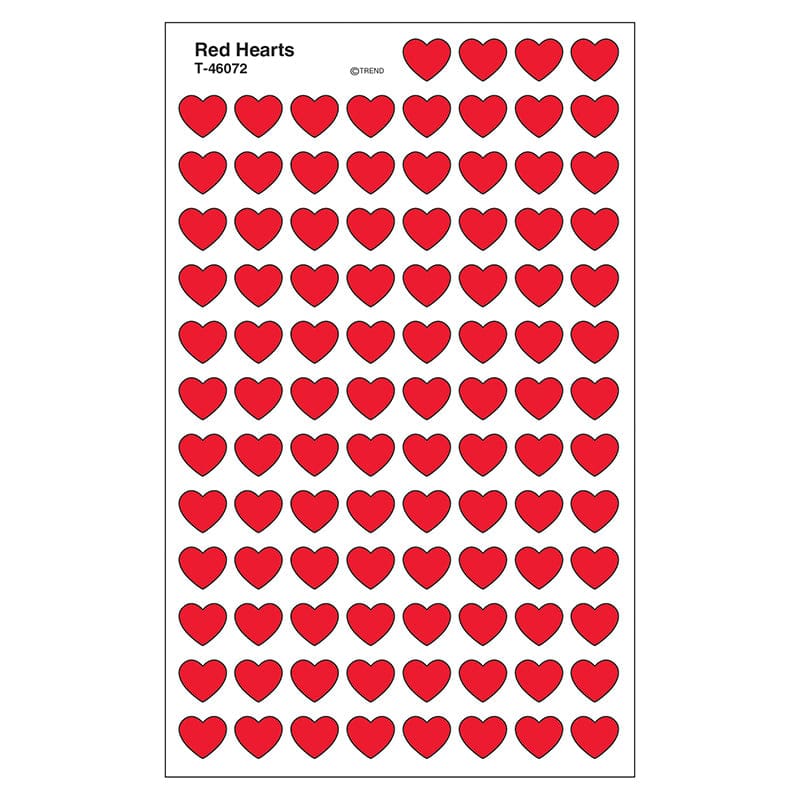 Supershapes Stickers Red Hearts (Pack of 12) - Stickers - Trend Enterprises Inc.