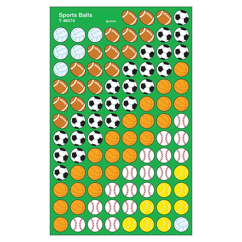 Supershapes Stickers Sports Ball (Pack of 12) - Physical Fitness - Trend Enterprises Inc.