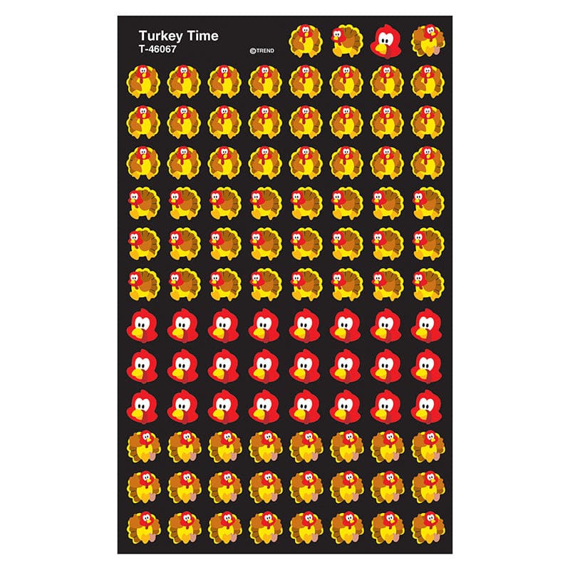 Supershapes Stickers Turkey Time (Pack of 12) - Holiday/Seasonal - Trend Enterprises Inc.